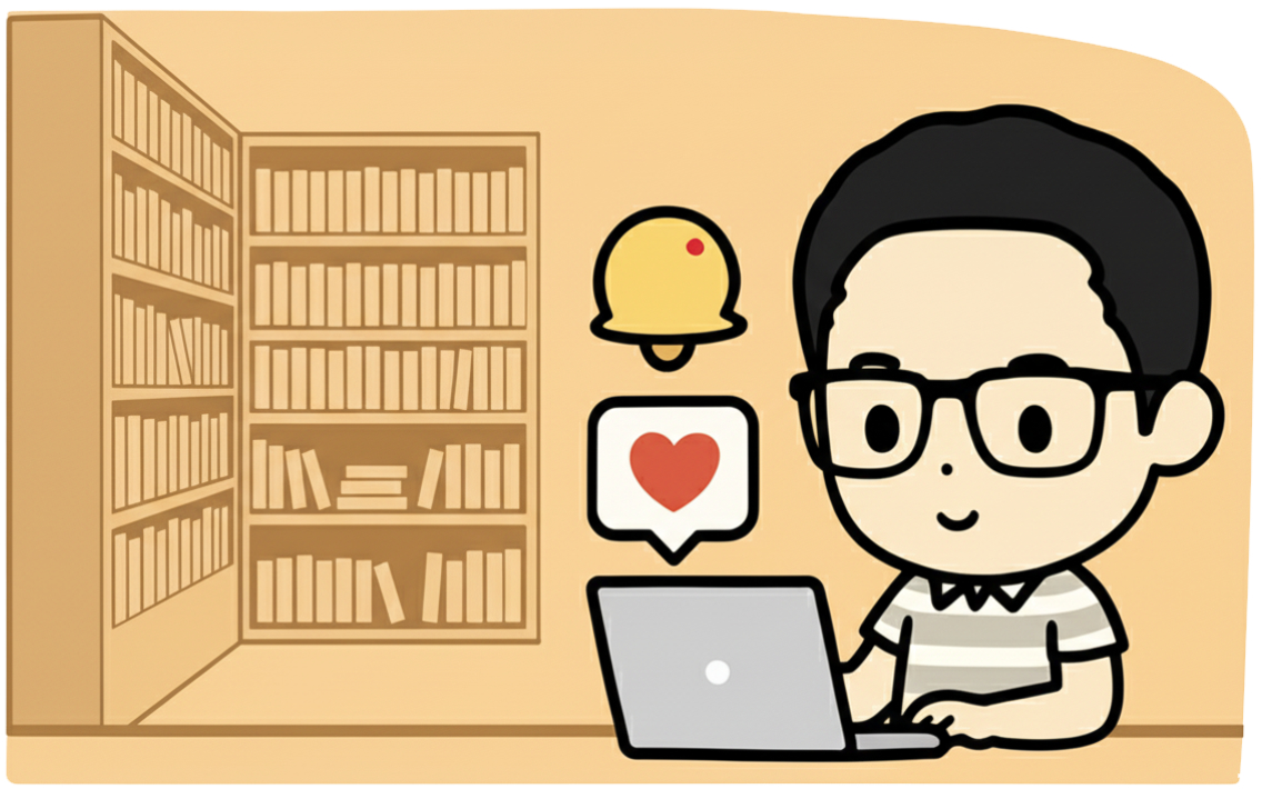Lukas planning reading with library information and notifications