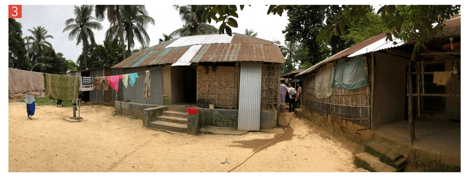Rural homes and courtyard shown in the original project context materials
